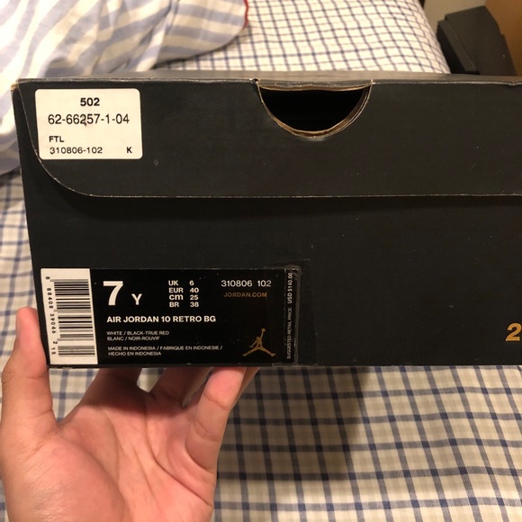 Air Jordan 10 ‘Chicago’ Size 7 youth - Picture 7 of 7